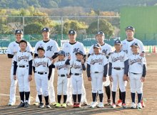 千葉ロッテ・平沢選手ら若手が鴨川の球児と交流　野球対決や写真撮影　市と球団、新たな連携開始
