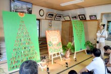 商店街歩きアート満喫　旭で「街ぶら芸術祭」　８月８日まで　５０カ所で展示
