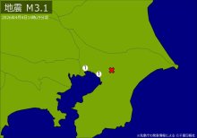 【速報】関東で地震　Ｍ３．１　震源は千葉県北西部　地震が及んだ地域人口６７万人