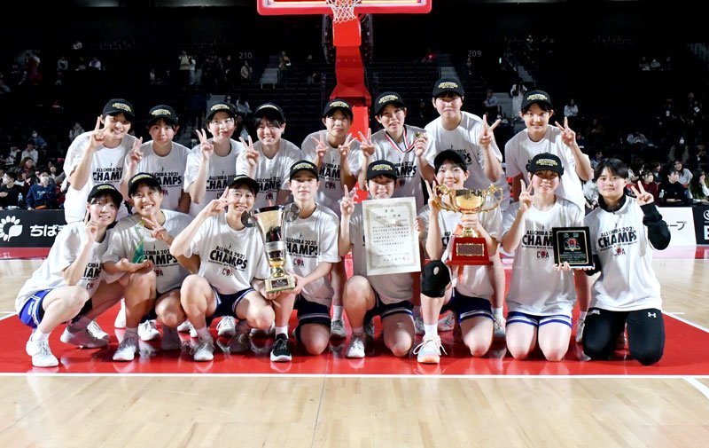 ２大会連続４６度目出場の女子・昭和学院。千葉経大付も２大会ぶり４度目の出場を決めた＝９日、船橋市ららアリーナ東京ベイ