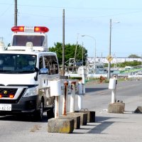 交通事故根絶へ　海の駅九十九里で出動式