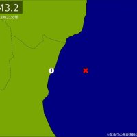 深夜に関東で地震　Ｍ３．２　震源は茨城県沖　地震が及んだ地域人口１６万人